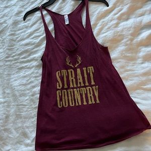 Strait Country Racerback Glitter Tank